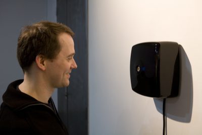 Golan Levin with Greg Baltus Opto-isolator