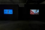 Bill Fontana, Sonic Visions , bitforms gallery SF, 2022. Left to right: Landscape Sculpture with Foghorns, 2021. Acoustical Visions of Golden Gate Bridge, 2012.