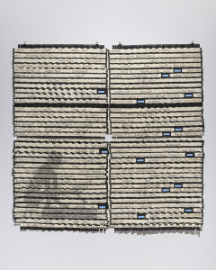 Beryl Korot Worker, 2021 Handwoven paper 48 x 48 in / 121.9 x 121.9 cm