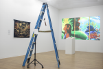 Installation View of wall text for Alexander Reben "Delusions of a Time-Traveling Cactus"
