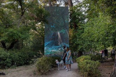We Live in an Ocean of Air, Vertical Edition by Marshmallow Laser Feast, 2018