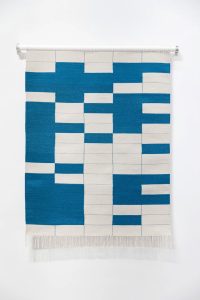 Data Digital Code- Blue (Message: Tactile Knowledge) by Amor Muñoz, 2018