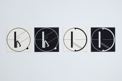 Untitled (2 x 2 seriography set) by Manfred Mohr, 1968